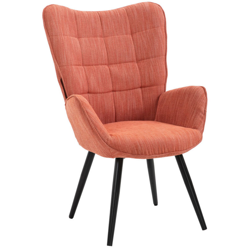 foto del prodotto shally dogan poltrona da casa ufficio papaya tessuto sedia con seduta ergonomica e braccioli