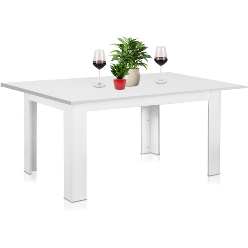 foto del prodotto shally dogan tavolo allungabile cucina sala pranzo da 110 a 150x70x78 cm bianco estensibile