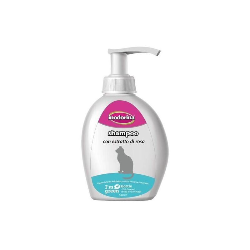 foto del prodotto shampoo con estratto di rosa per gatto 300ml inodorina