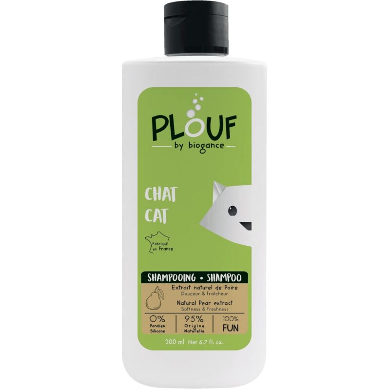 foto del prodotto shampoo per gatti con estratto di pera, 200 ml plouf