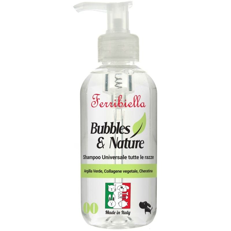 foto del prodotto shampoo universale con argilla verde, collagene vegetale e cheratina per tutte le razze canine 250 ml