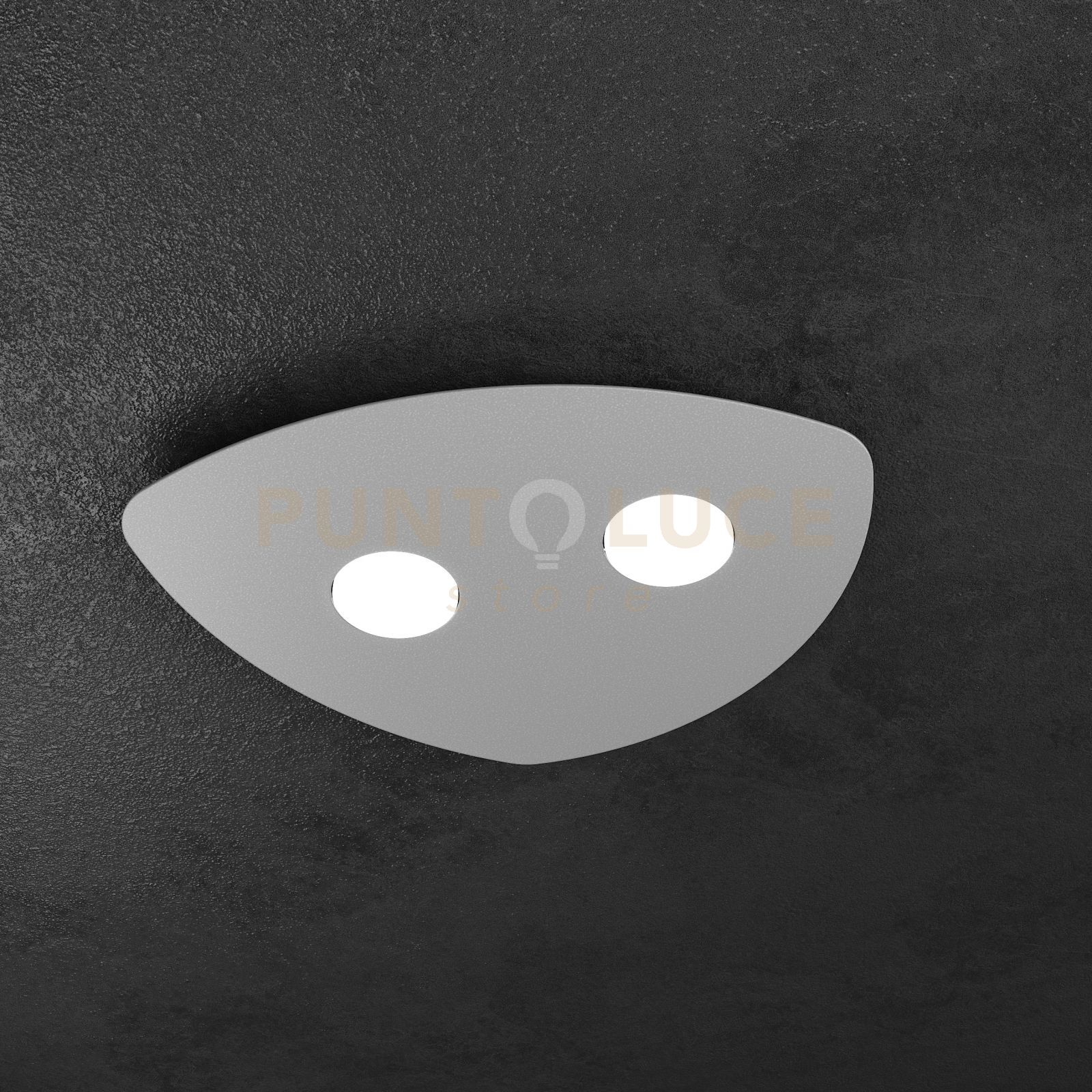 foto del prodotto shape applique plafoniera 2 luci grigio 1143 2 gr