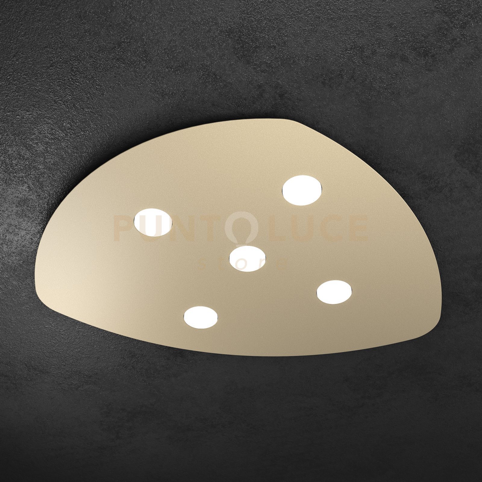 foto del prodotto shape applique plafoniera 5 luci sabbia 1143 5 sa