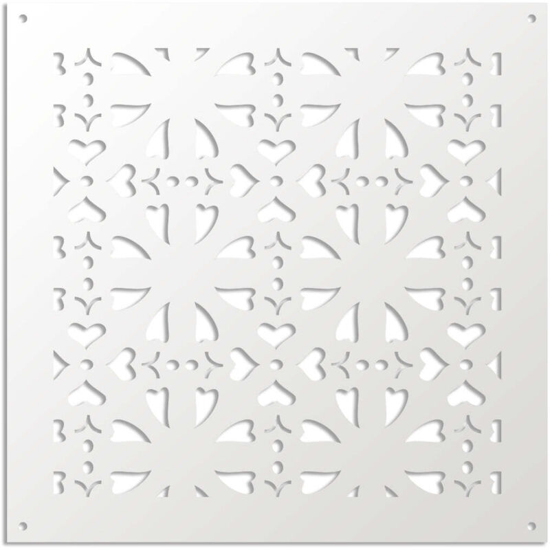 foto del prodotto shape pannello in pvc traforato parasole colore bianco misura 48x48 cm