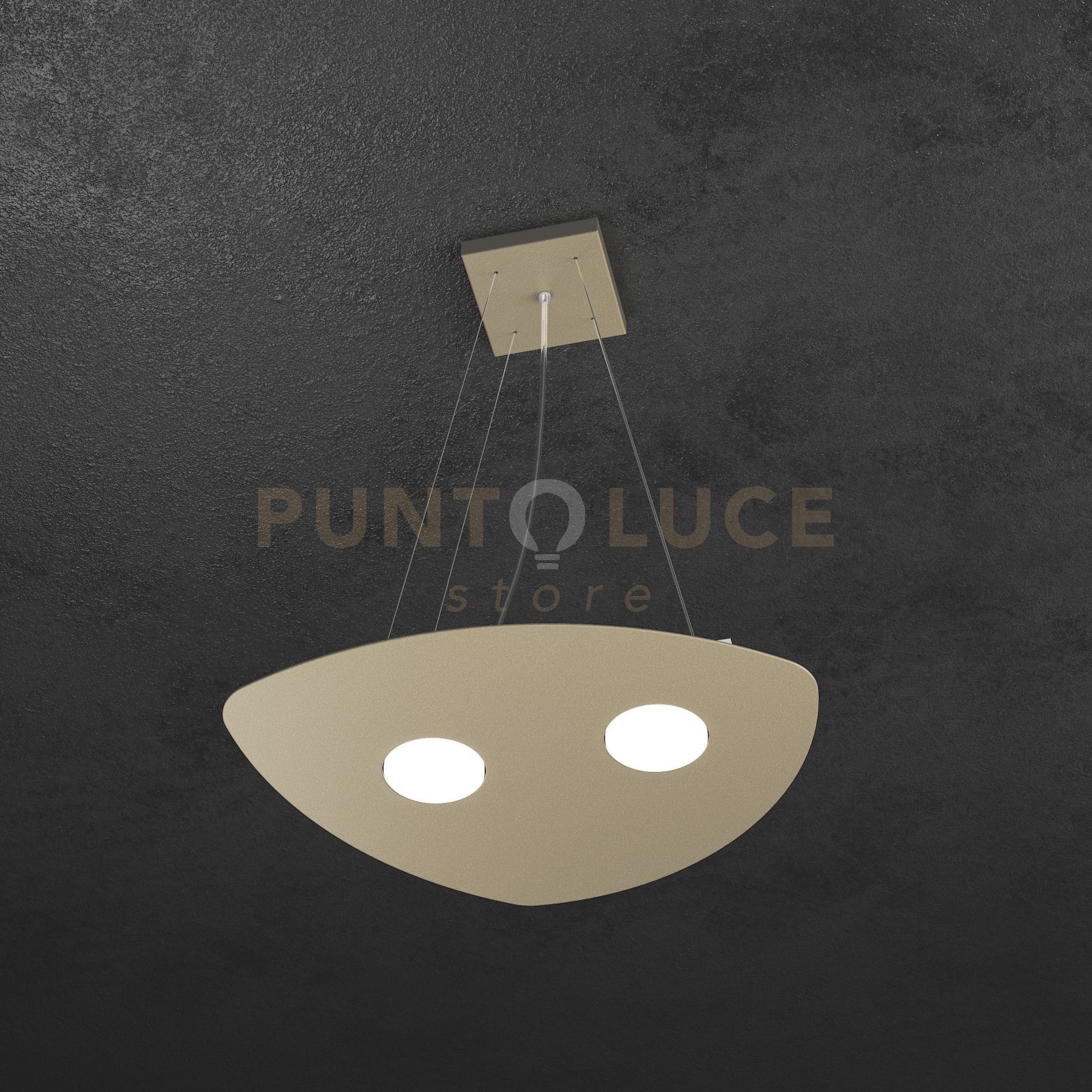 foto del prodotto shape sospensione 2 luci sabbia 1143 s2 sa