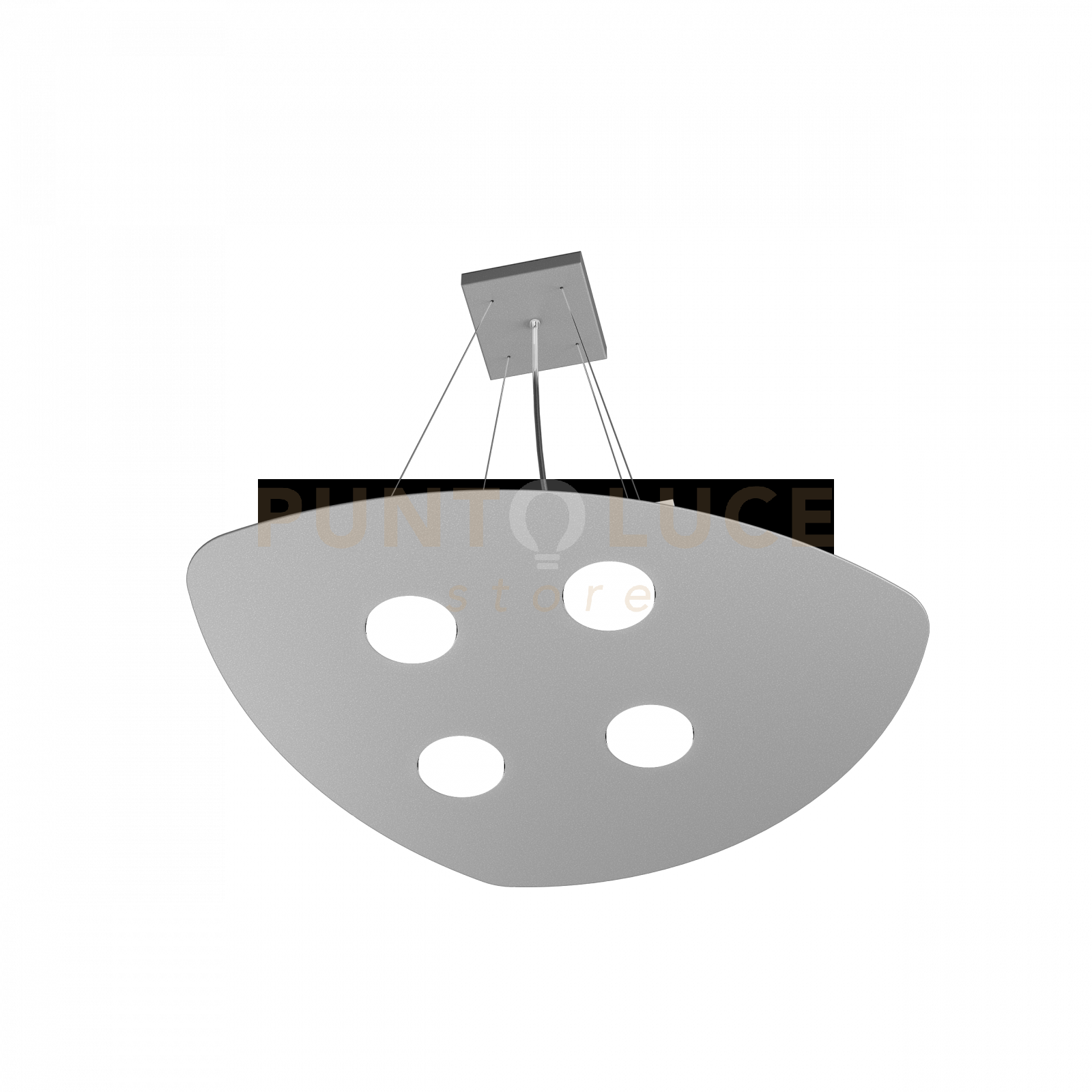 foto del prodotto shape sospensione 4 luci grigio 1143 s4 gr