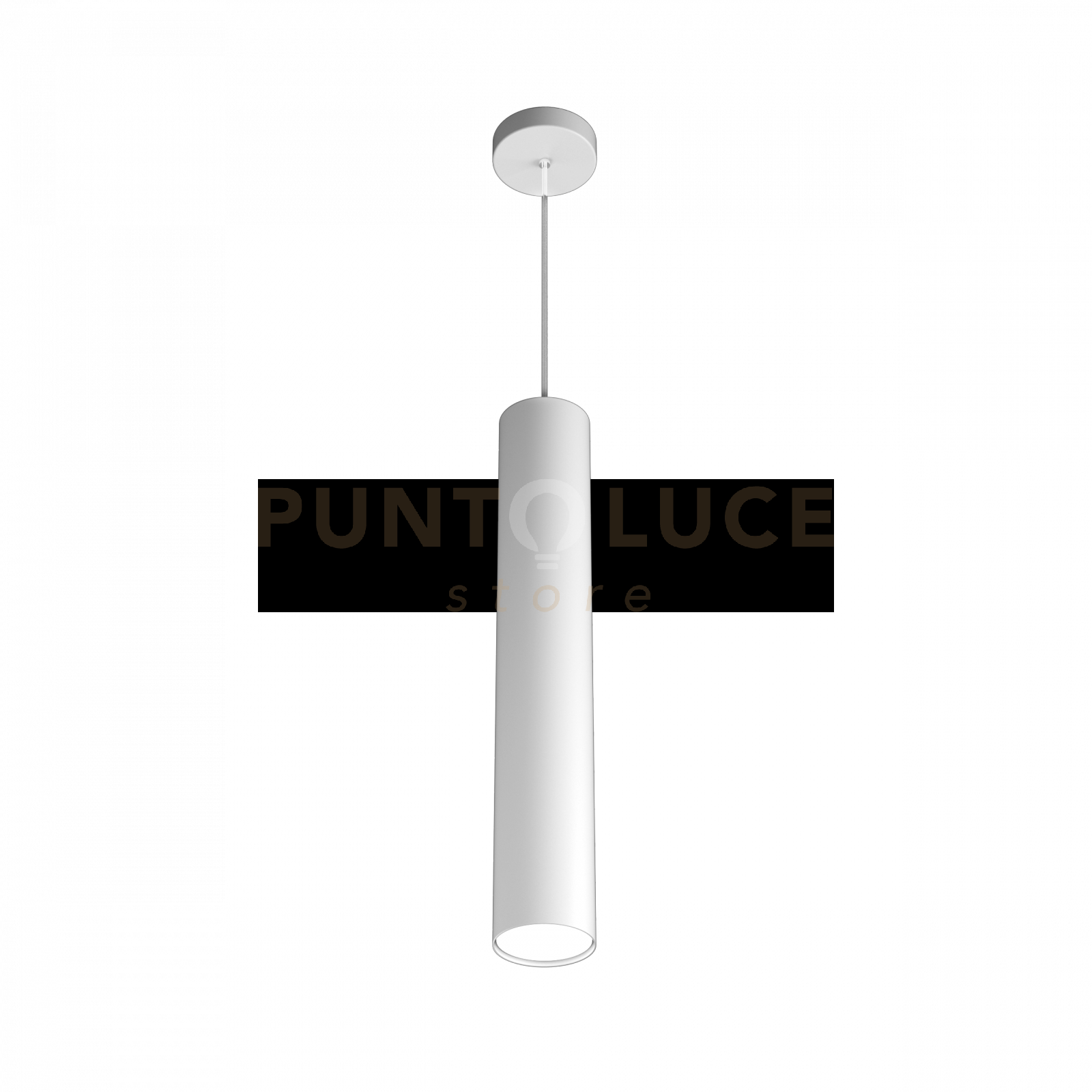 foto del prodotto shape sospensione tubo h.50 1 luce bianco 1143 s50 bi