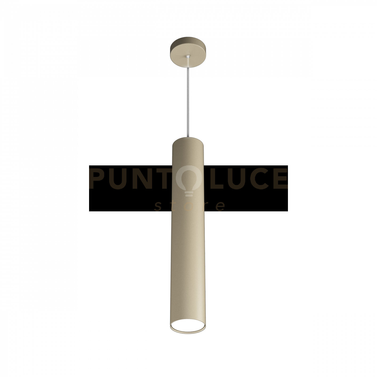 foto del prodotto shape sospensione tubo h.50 1 luce sabbia 1143 s50 sa