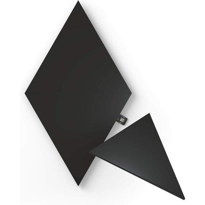 foto del prodotto shapes triangle expansion pack, 3 triangoli led aggiuntivi black applique da parete interno modulari, luci led 16m colori wifi, funziona con alexa,