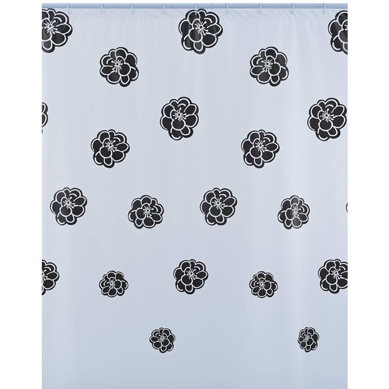 foto del prodotto shark 010 349061 tenda doccia, vinile, 240 cm x altezza 200 cm, bianco nero