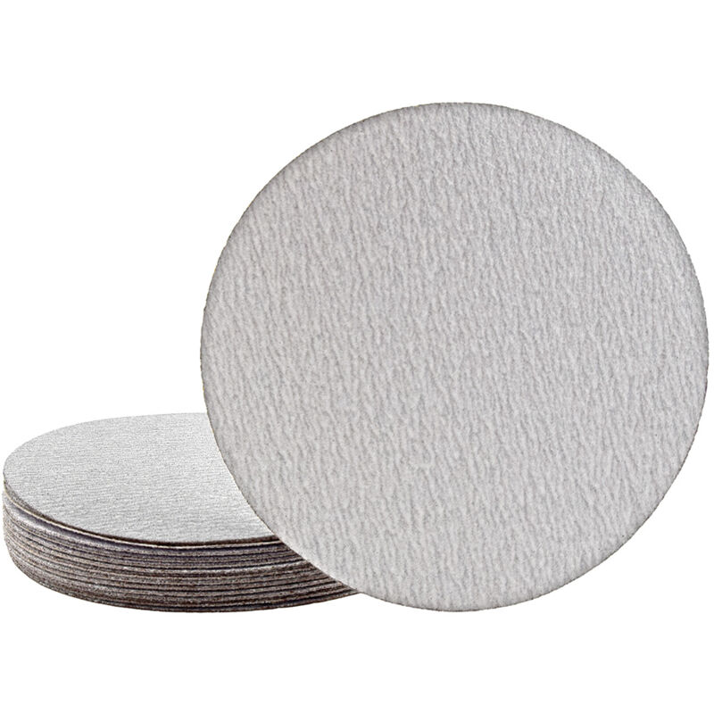 foto del prodotto shark dischi abrasivi velcrati, 225 mm, p. levigatrici per muri, corindone normale 25 pz. g120 miotools