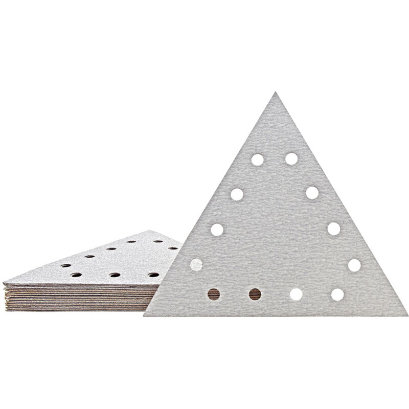 foto del prodotto shark dischi abrasivi velcrati, 290 x 250 mm, 12 fori, p. levigatrici per muri, corindone normale 25 pz. g100 miotools