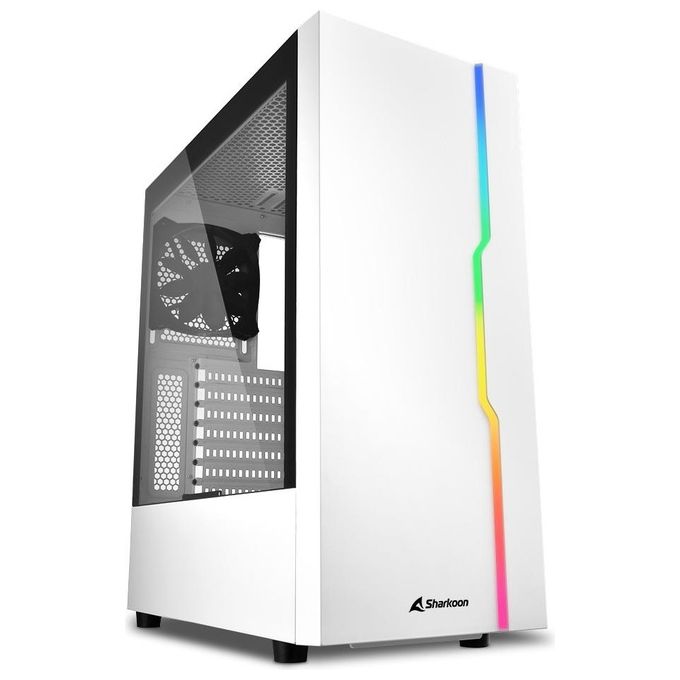 foto del prodotto sharkoon caja rgb slider atx 2xusb3-0 2xusb2-0 case atx vetro temperat 7 slot espansione argb