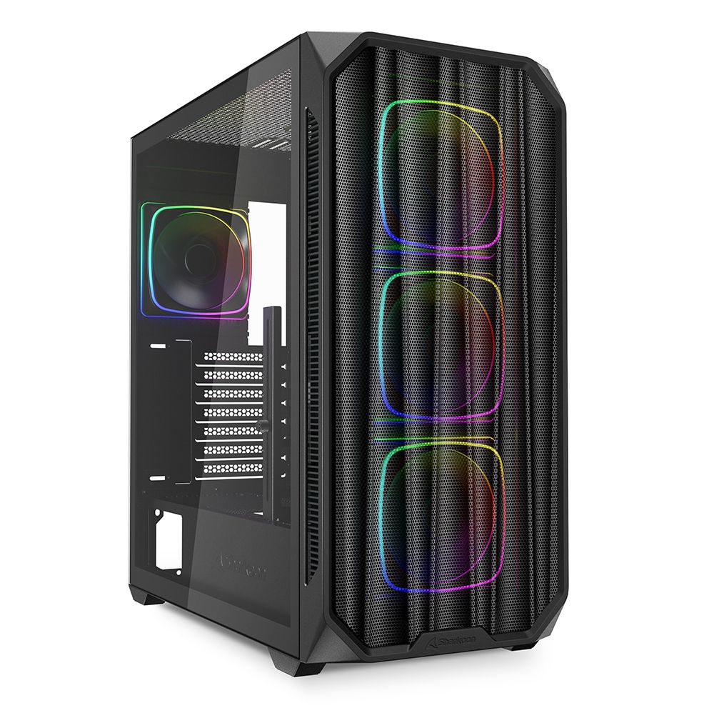 foto del prodotto sharkoon case ak5m rgb atx black