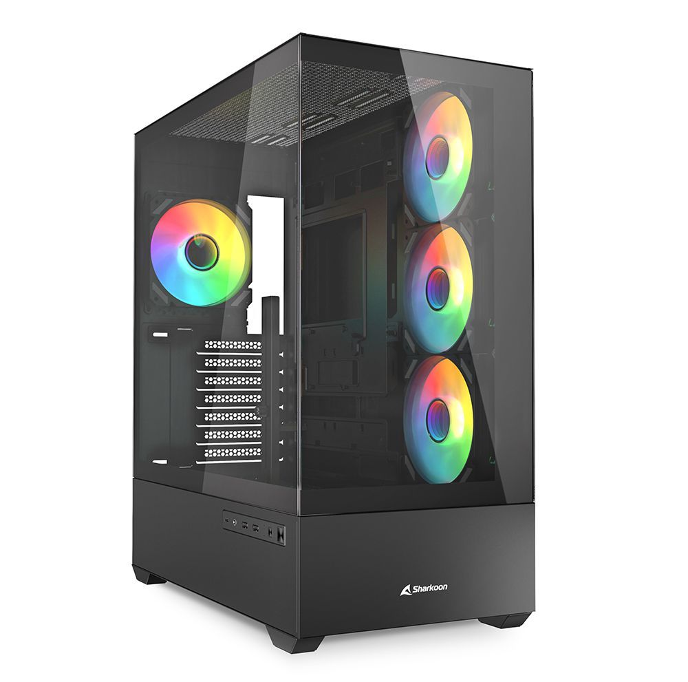 foto del prodotto sharkoon case ak6 rgb black atx