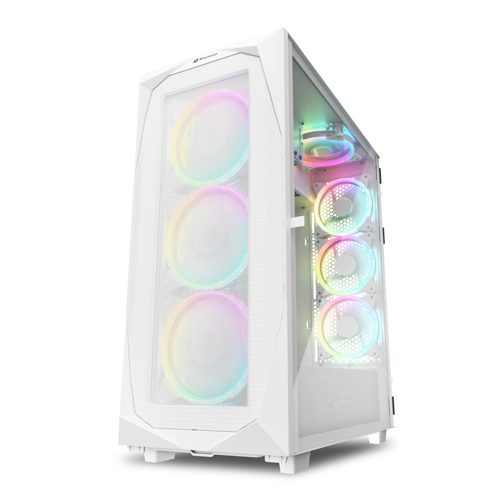 foto del prodotto sharkoon case rev300 full tower, side glass white
