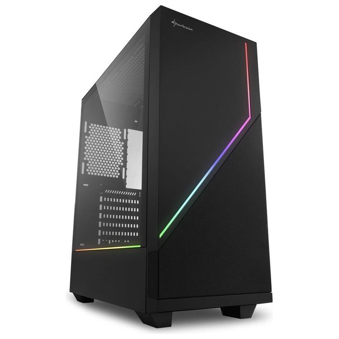 foto del prodotto sharkoon rgb flow midi tower nero