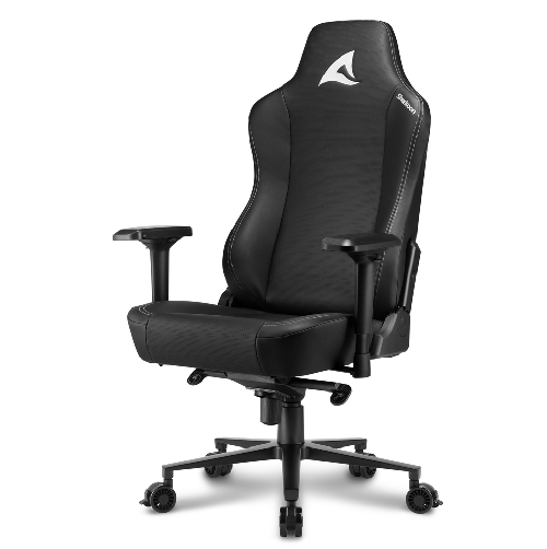 foto del prodotto sharkoon skiller sgs40 sedia gaming pelle sintetica, alzata gas classe 4, braccioli 4d, ruote da 75mm con blocco, nero