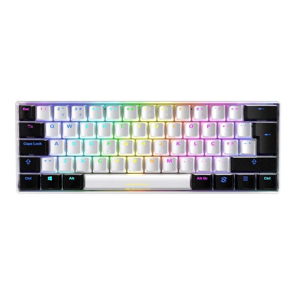 foto del prodotto sharkoon tastiera gaming meccanica sgk50 s4 switch kailh red, layout ita, bianco
