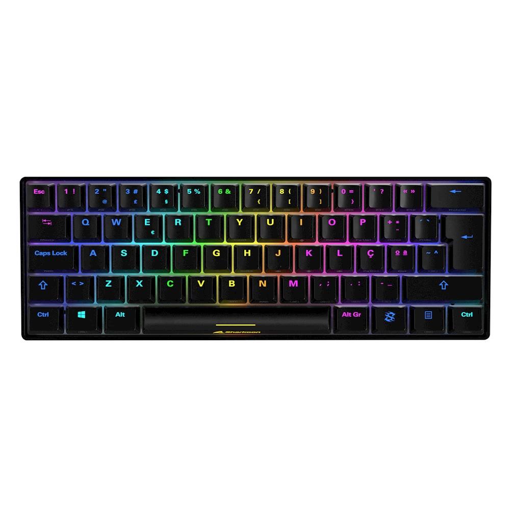 foto del prodotto sharkoon tastiera gaming meccanica sgk50 s4 switch kailh red, layout ita, nero