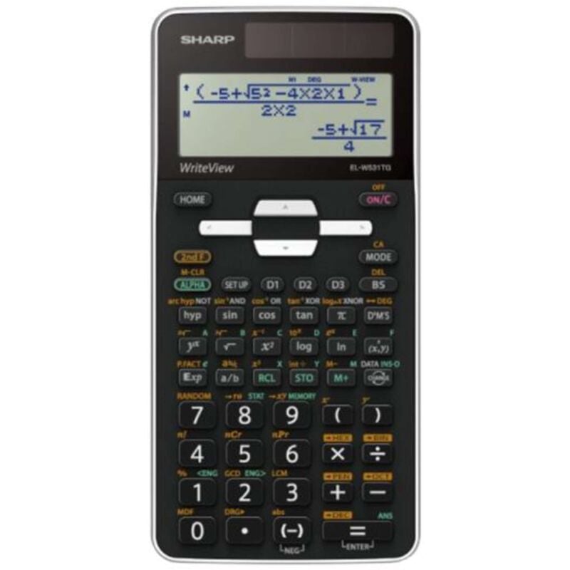 foto del prodotto sharp calcolatrice scientifica 422 funzioni writeview 16 cifre sh elw531tgbwh nera