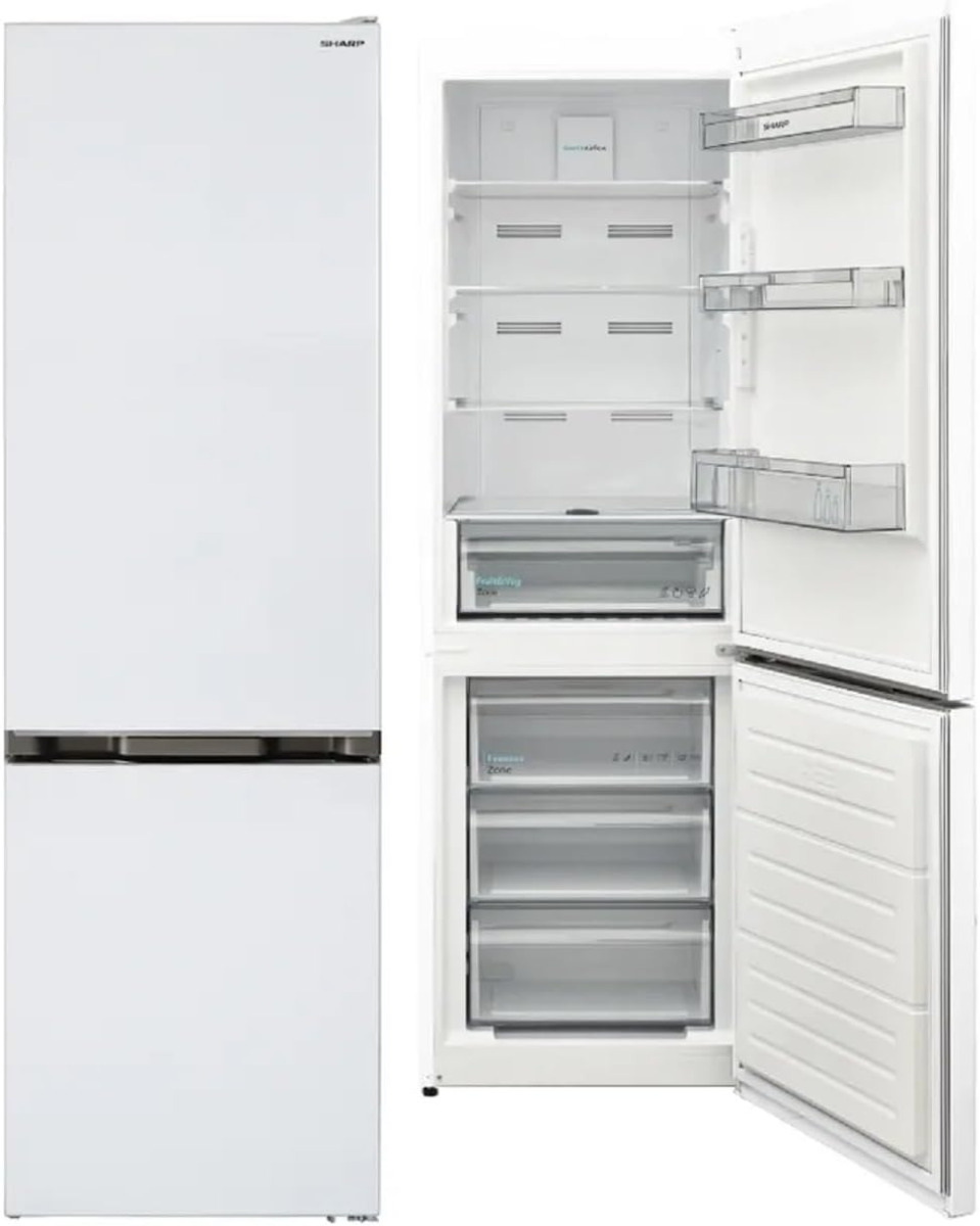foto del prodotto sharp fba11dmxwe frigorifero combinato no frost, 331 litri, classe e, bianco