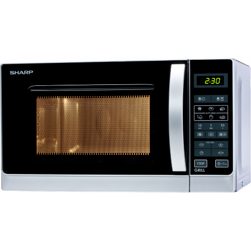 foto del prodotto sharp home appliances r 642inw superficie piana microonde combinato 20 l 800 w nero