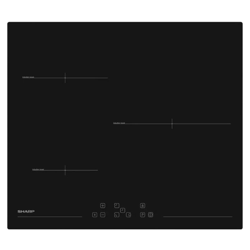 foto del prodotto sharp piano cottura a induzione 3 fuochi 60 cm nero kh6i31nt0i