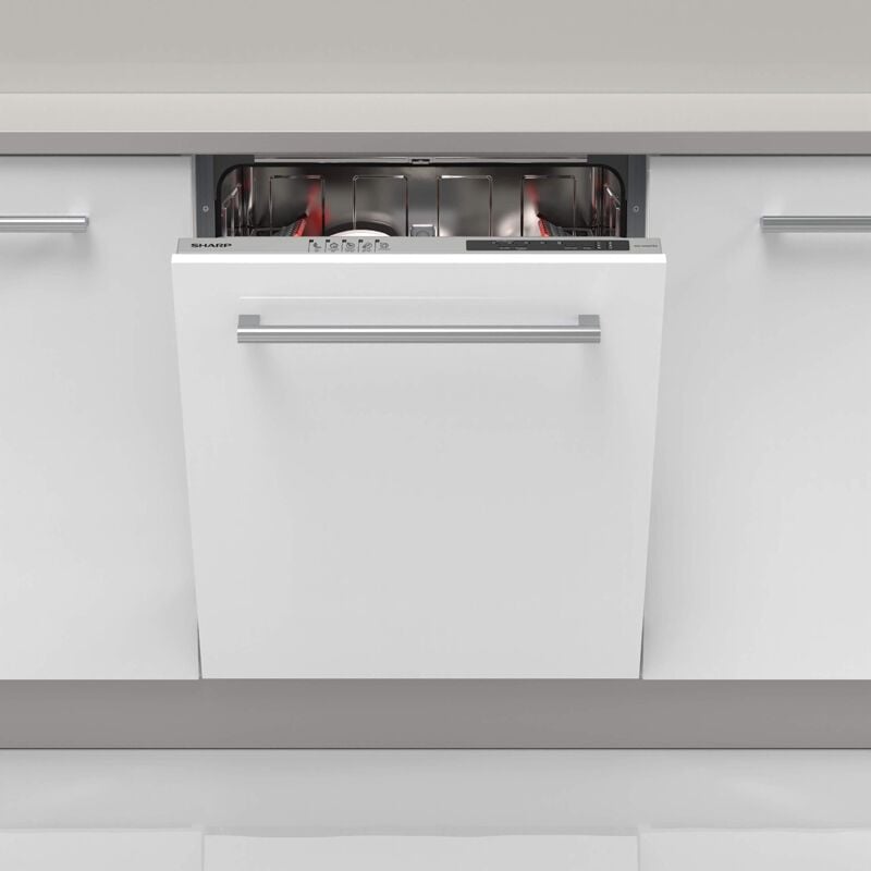 foto del prodotto sharp qwni14i47ex lavastoviglie da incasso a scomparsa totale 13 coperti classe e 60 cm, bianco