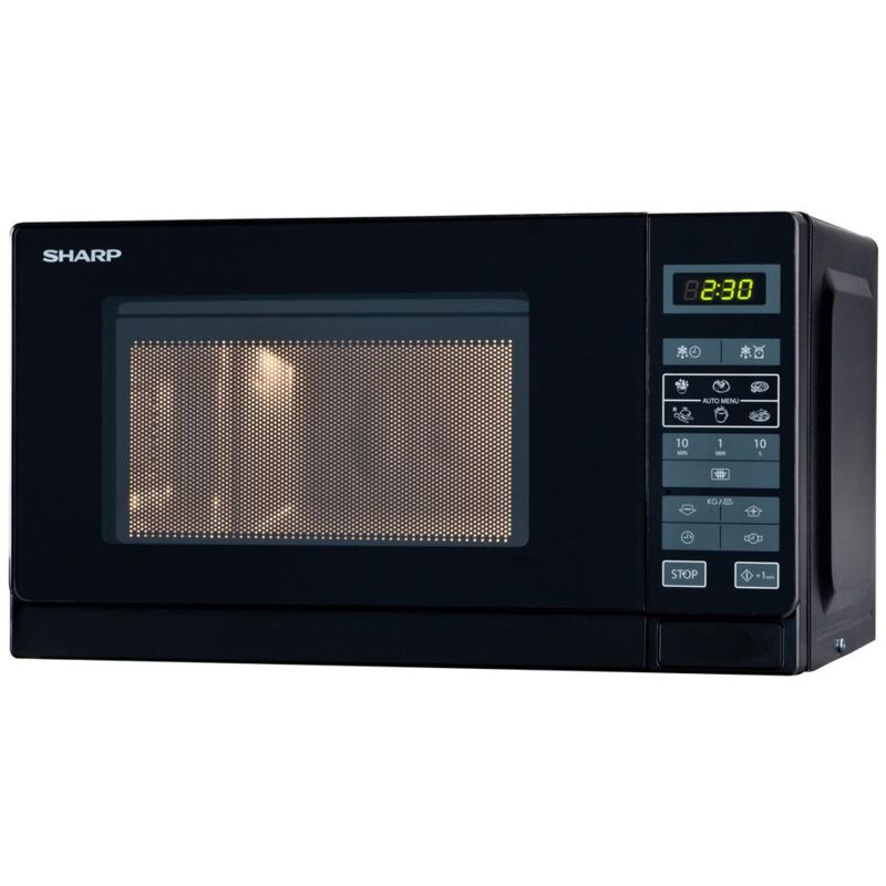 foto del prodotto sharp r-242 bkw forno a microonde superficie piana solo microonde 20 l 800 w nero