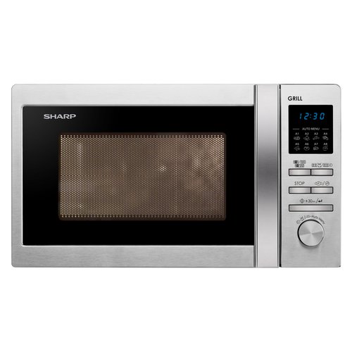 foto del prodotto sharp r 622stwe forno a microonde superficie piana 20 l 800 w acciaio inossidabile