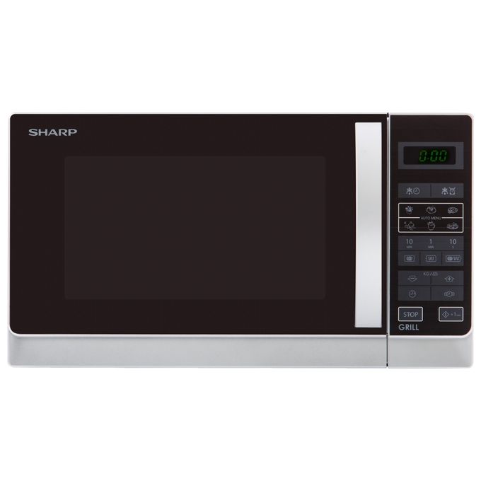 foto del prodotto sharp r 742inw forno a microonde combinato, 25 l, 900 w, classe a, microonde e grill, argento