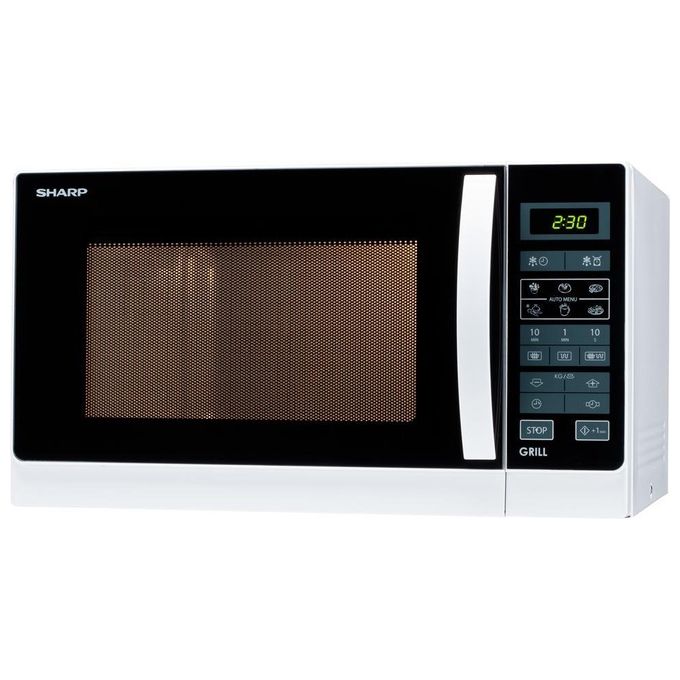 foto del prodotto sharp r 742ww forno a microonde combinato, 25 l, 900 w, classe a, microonde e grill, bianco