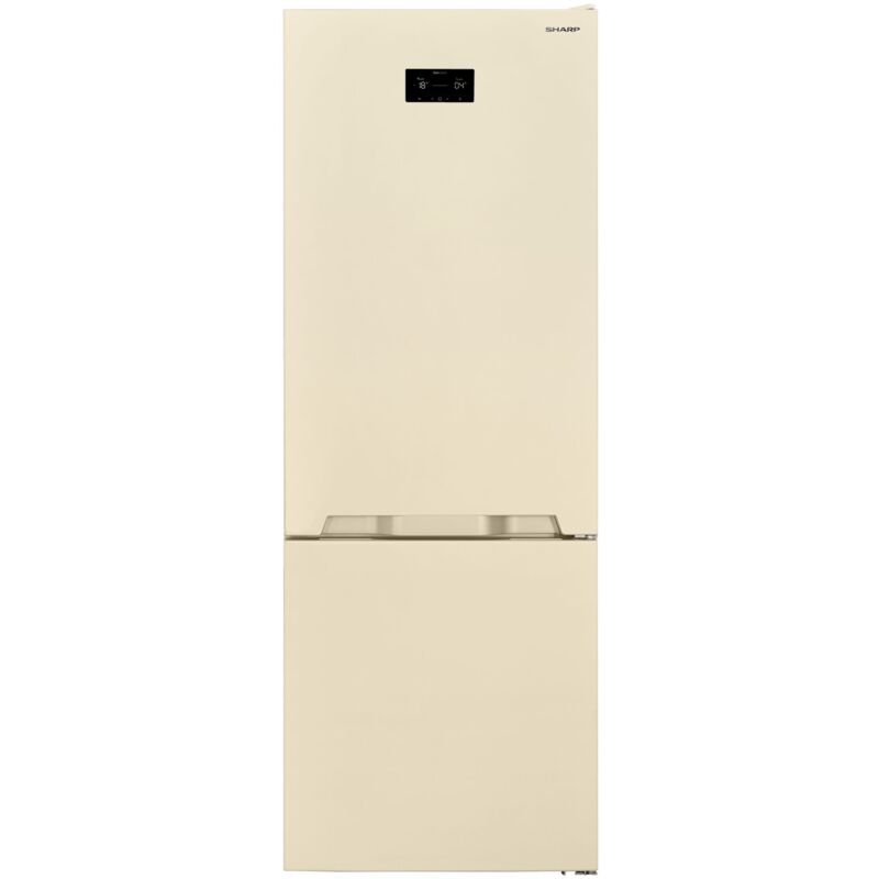 foto del prodotto sharp sj nba34ihxje. capacit netta totale 481 l. cerniera porta destra. classe climatica sn t, emissione acustica 41 db. capacit netta