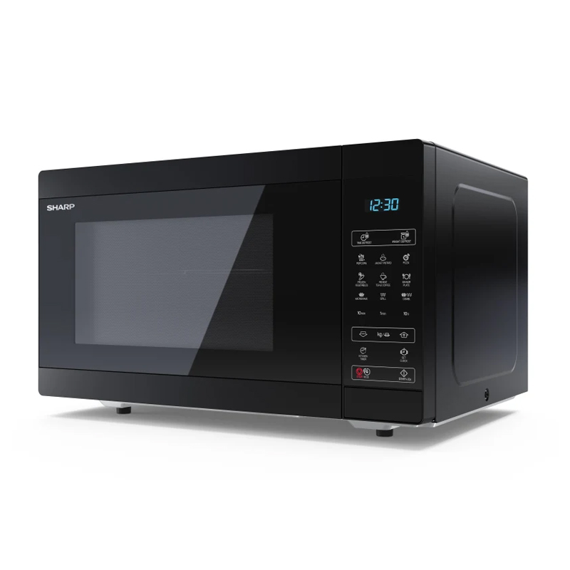foto del prodotto sharp yc mg81e b forno a microonde nero microonde con grill superficie piana 28 l 900 w