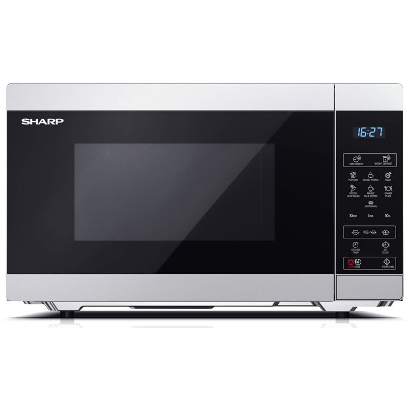 foto del prodotto sharp yc ms51es forno a microonde 25litri con funzione scongelamento, 11 livelli di potenza, 900w potenza microonde , funzione timer, piatto