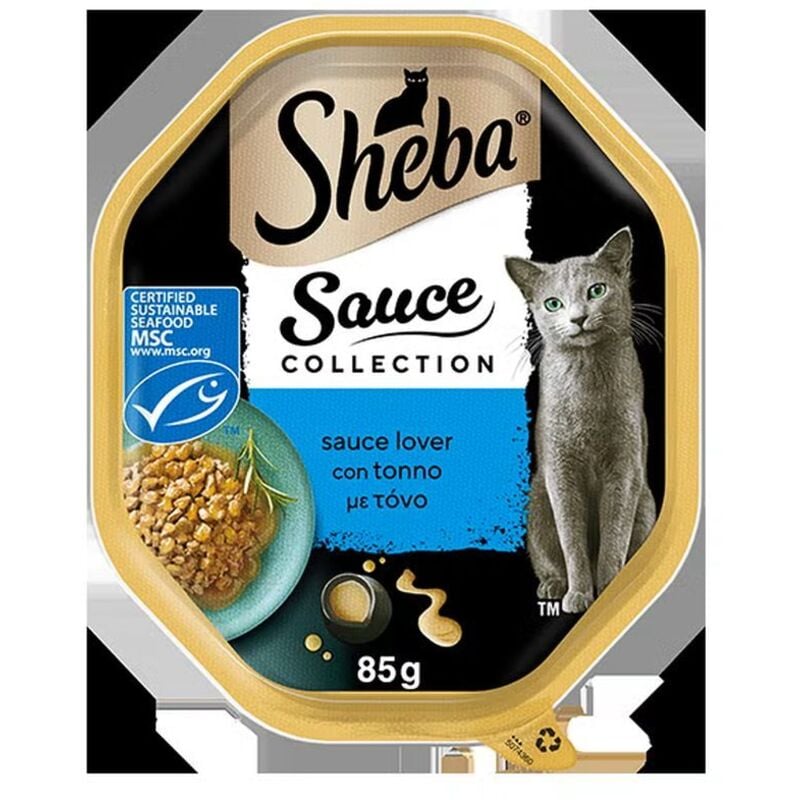 foto del prodotto sheba - cat sauce lover con tonno cat sauce lover con tonno - vaschetta da 85 gr