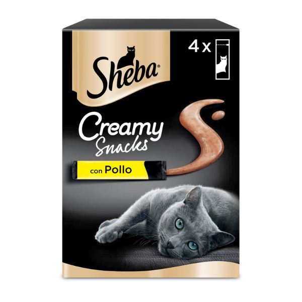 foto del prodotto sheba creamy snacks per gatti multipack 4x12 gr - pollo - 1 ordine scegli tra bzr5 / bzr20 + 200 pt fedeltà
