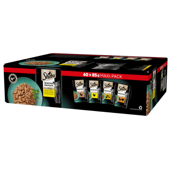 foto del prodotto sheba delicatezze in salsa selezione delicata multipack 60x85 gr selezione delicata 1 ordine scegli lo sconto bzr5 bzr20 200 punti fedelt 