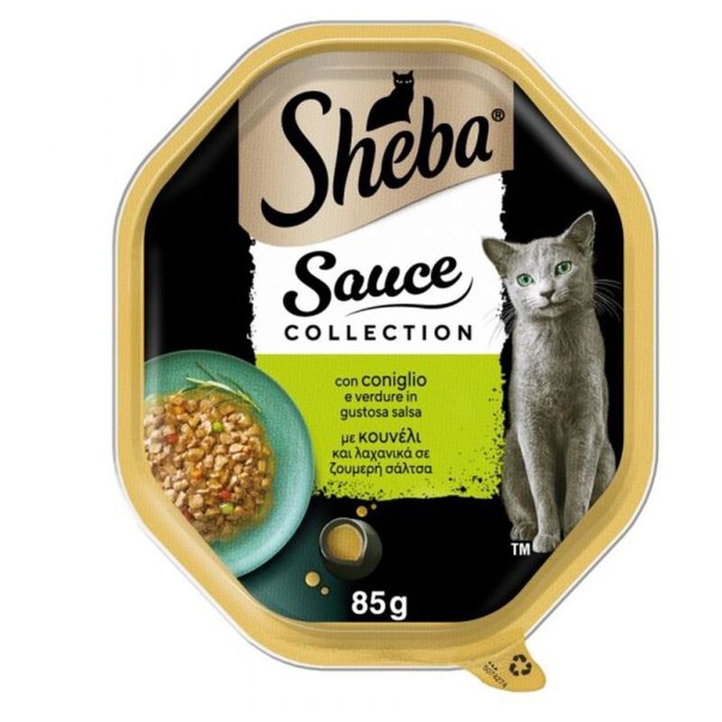 foto del prodotto sheba sauce collection in salsa con coniglio e verdure 85gr