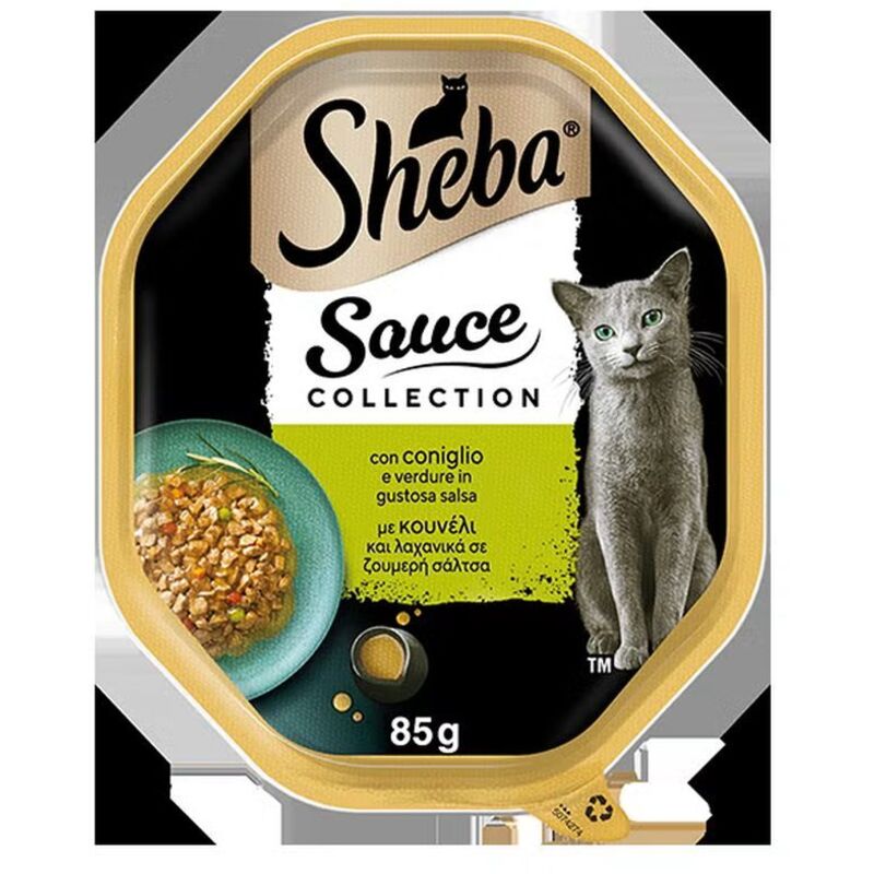 foto del prodotto sheba sauce collection vaschetta 85gr coniglio e verdure