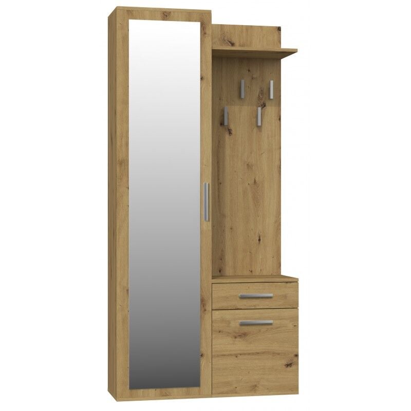 foto del prodotto shela guardaroba a specchio ingresso corridoio mobile da ingresso appendiabiti scarpiera specchio ganci