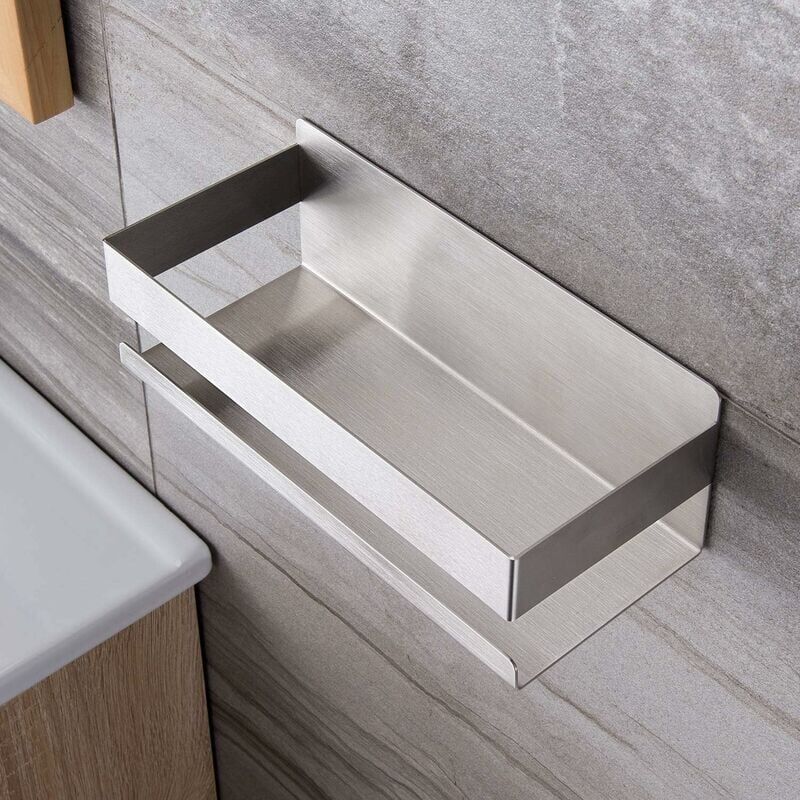 foto del prodotto shelf shower shelf bathroom wall shelf storage rack stainless steel 40cm