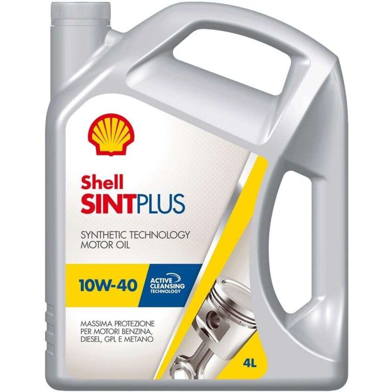 foto del prodotto shell olio auto sint plus 10w40 lubrificante 4 litri alta performance e protezione per motori benzina e diesel