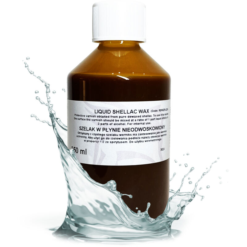foto del prodotto shellac vernice protettiva liquida per doratura non decerata renesans 250ml