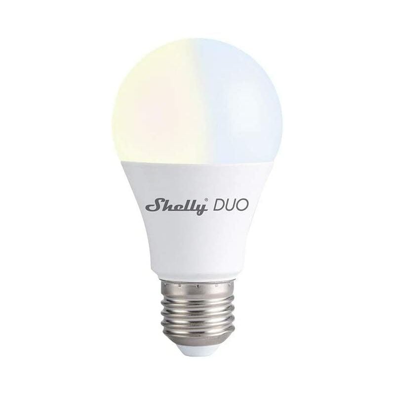 foto del prodotto shelly duo e27 lampadina led smart wi fi a controllo vocale, compatibile con alexa e google home, dimmerabile, 800lmn di intensit luminosa,