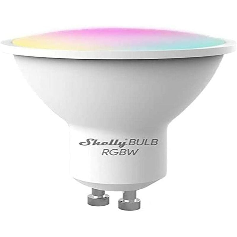foto del prodotto shelly duo rgbw gu10 lampadina led smart wi fi a controllo vocale, compatibile con alexa e google home, dimmerabile, 400lmn di intensit luminosa,