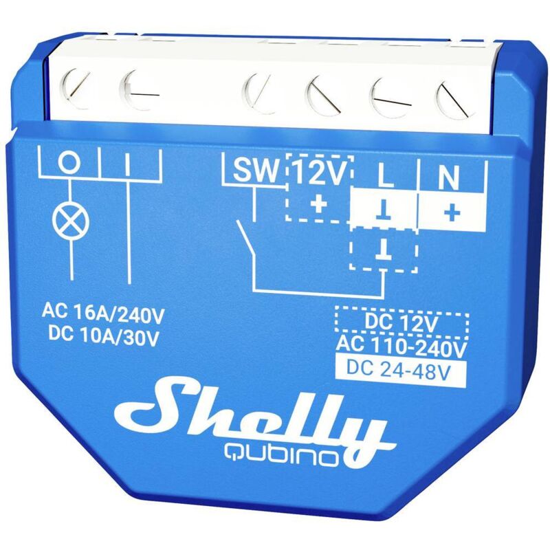 foto del prodotto shelly qubino wave 1 attuatore interruttore z wave, z wave 
