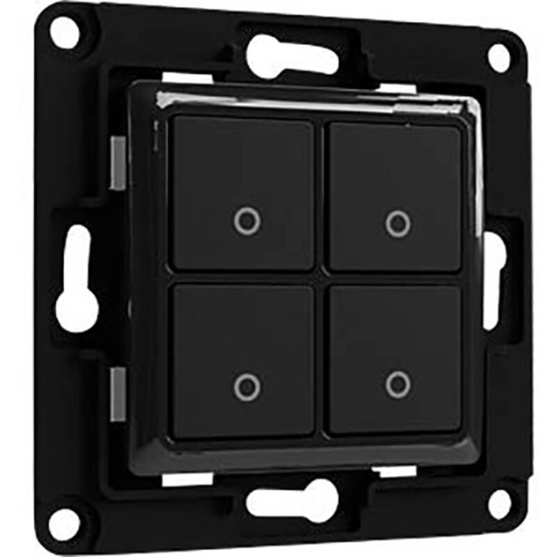 foto del prodotto shelly wall switch 4 black interruttore a parete