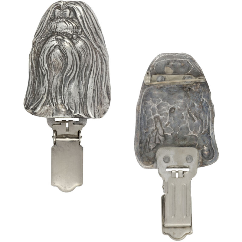 foto del prodotto shih tzu, shi tsu, shi tzu, szi cu, szitzu spilla con clip, porta numero di partenza, regalo per una mostra canina di art dog